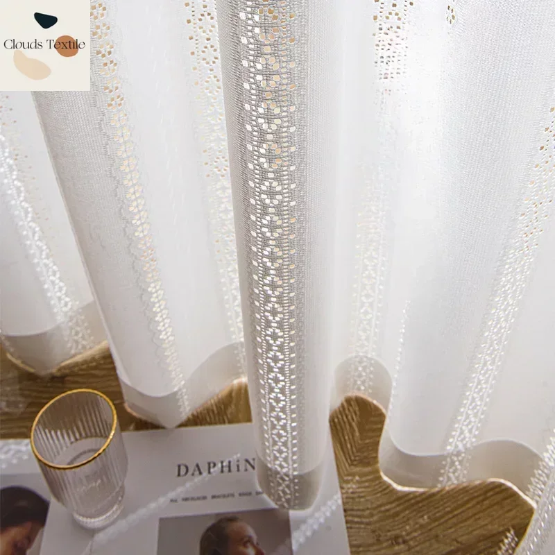 

Korean Japanese Tulle Curtains for Living Room Bedroom Light Transmission Impermeability Sunscreen Gauze Sheer Voile Drapes