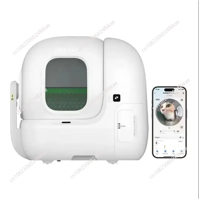 

MAX PRO Самоочищающаяся коробка для кошек с камерой AI, полуавтоматической герметизацией пакетов, тройным контролем запаха