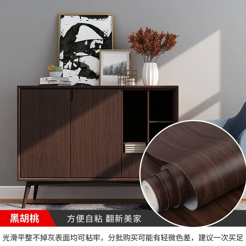 Waterproof Wood Vinyl Wallpaper Roll Self Adhesive Decor Contact Paper Doors Cabinet Desktop Modern Furniture Decorative Sticker