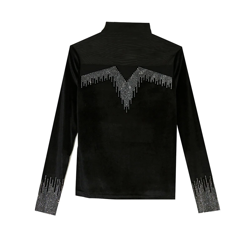 

Новинка,Европейская,Одежда,Футболка,Мода,Сексуальная,Водолазка,Блаксамит,Блестящий,Алмаз,Пэчворк,Сетка,Женский,Топы,Длинный рукав,Горячие,Тировки,10075