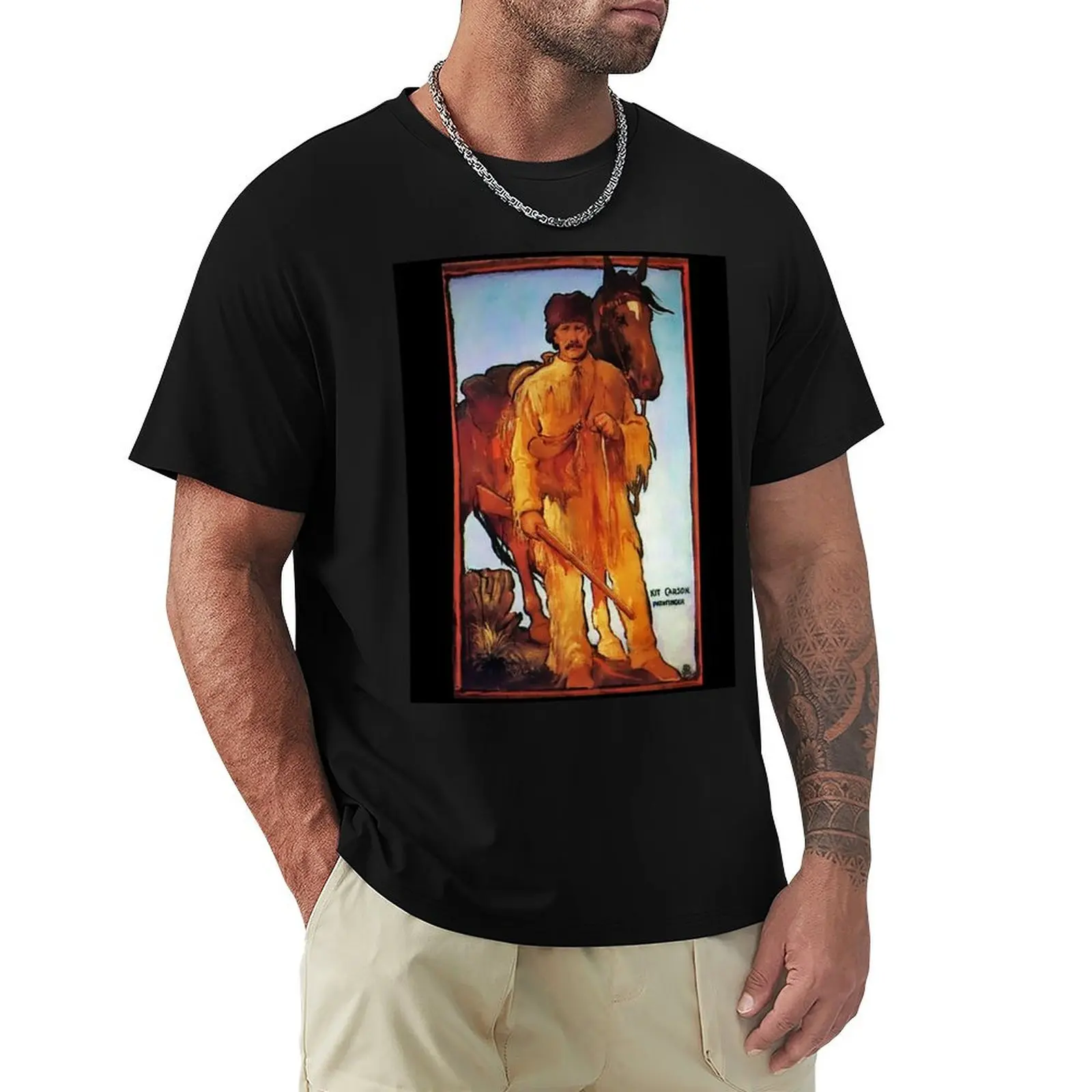 “Kit Carson - Pathfinder” by Gerald Cassidy T-Shirt Simple Graphic Design T-Shirt
