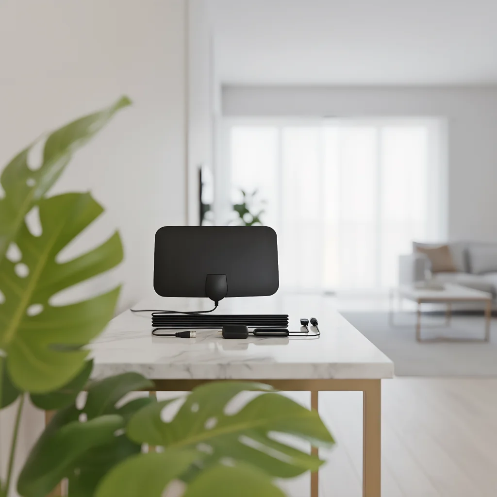 

TV Antenna 4K 25DB High Gain HD TV DTV Box Digital EU Plug 3000 Miles Booster Active Indoor Aerial Flat Design