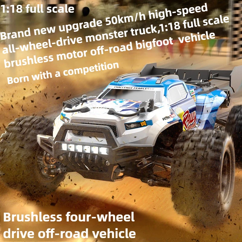 

Kawaii Toy Car Funny Gift-50km/h High-speed 4WD Rc Truck,1:18 Full-scale Brushless Off-road Rc Cars,Monster Truck,Toys for Boys