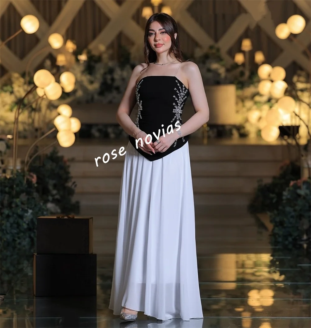 Abito da sera personalizzato di alta qualità con abiti lunghi senza spalline con strass Occasioni su misura Prom Elegante ospite di nozze per feste