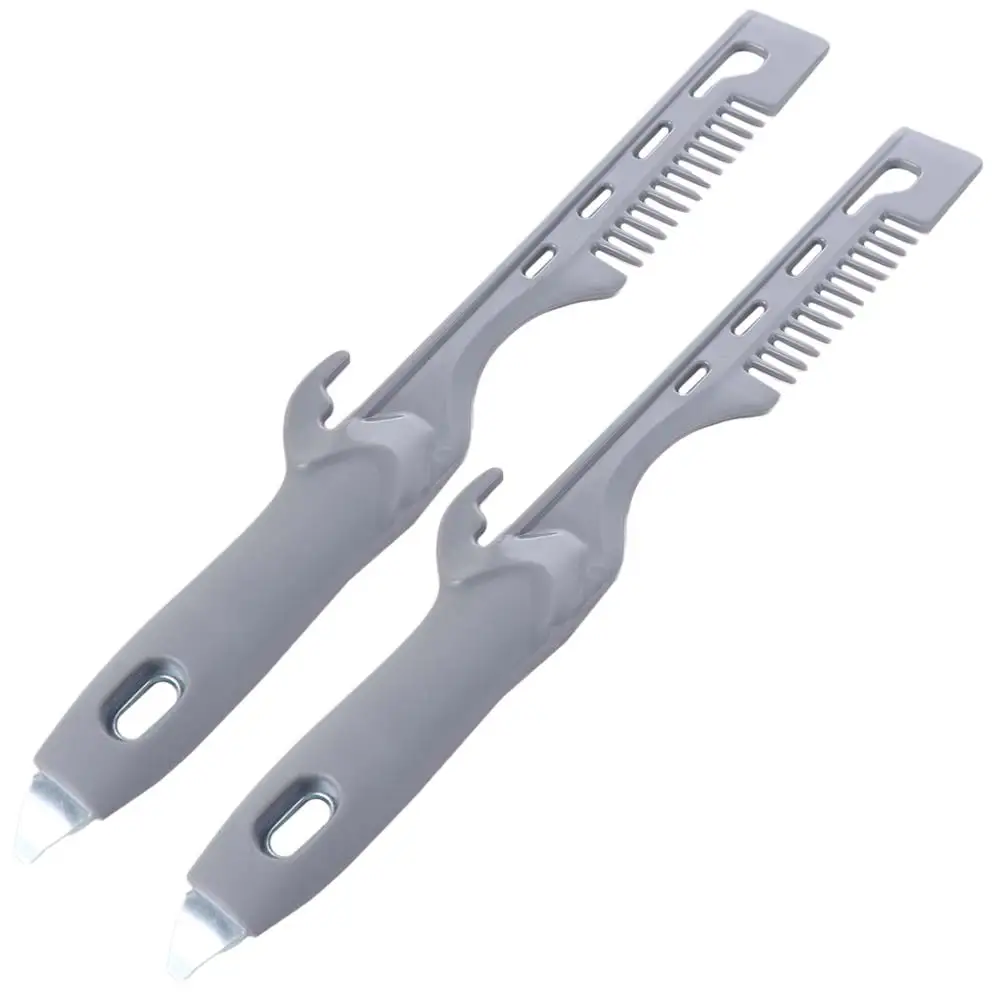 

2Pcs Portable Paint Paddle Manual Paint Mixer Plastering Compact Handheld Paint Stirrer Reusable Gray Paint Brush Comb Cleaning