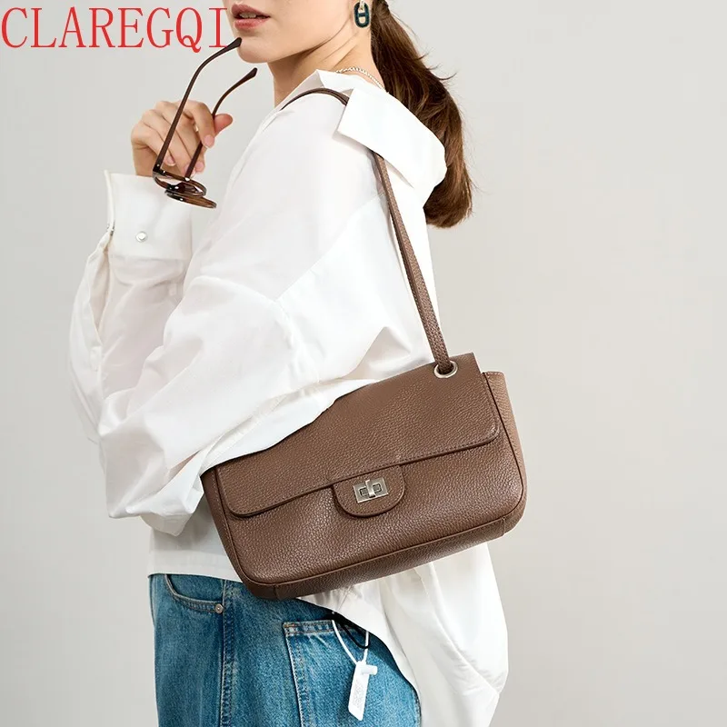 CLAREGQI New Leather Fashion Large Capacity Hand Bags For Womens All Match Casual Bag For Women Gifts For Women Shoulder Bag