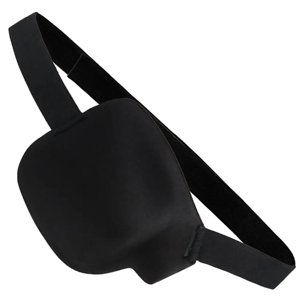 3 Pcs 3D Eye Mask Premium Polyester Wraparound Lazy Eye Patch For Adults Black Right Eye Upgrade Hook Loop Strap Amblyopia