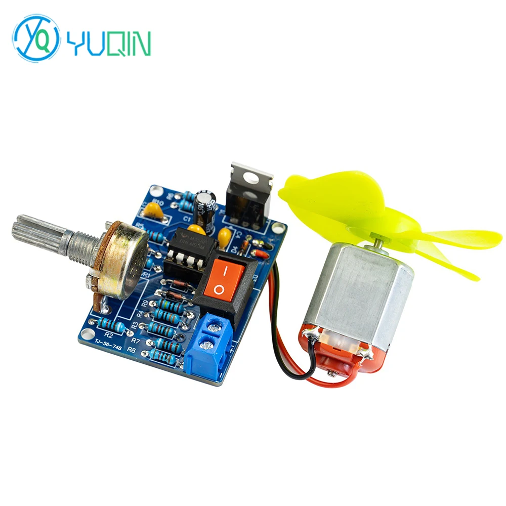 DIY LM358 DC Motor Speed Controller Circuit Kit Soldering Training Circuit Board Loose Parts