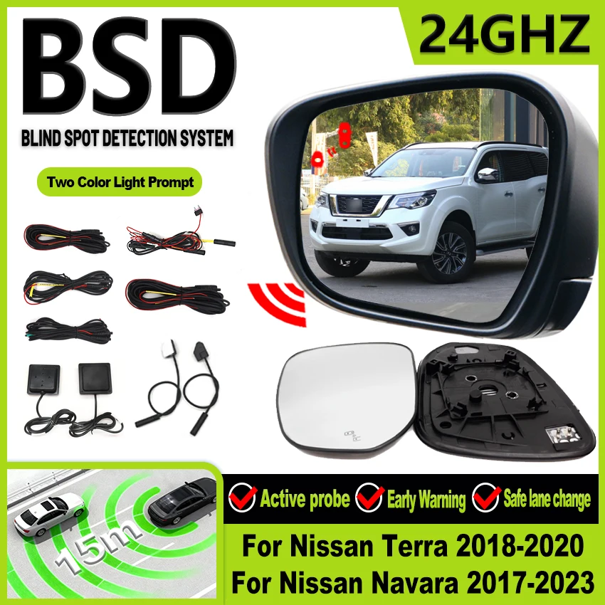 BSD BSA Millimeter Wave Radar Blind Spot Detection System Lane Change Parking Assistance For Nissan Terra Navara 2017-2023
