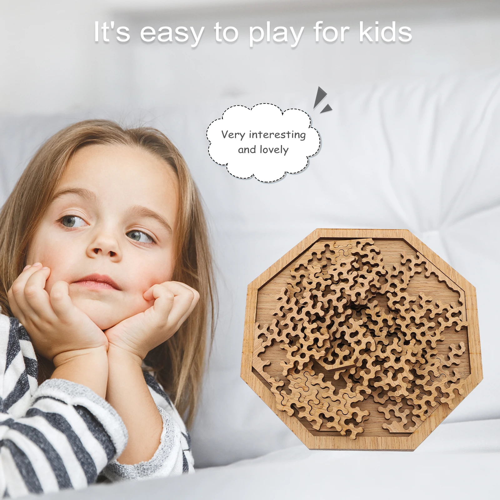 

Wooden Puzzle Toy Adult Puzzle Toy Wooden Jigsaw Toy Difficult Puzzle Plaything Intelligence Toy