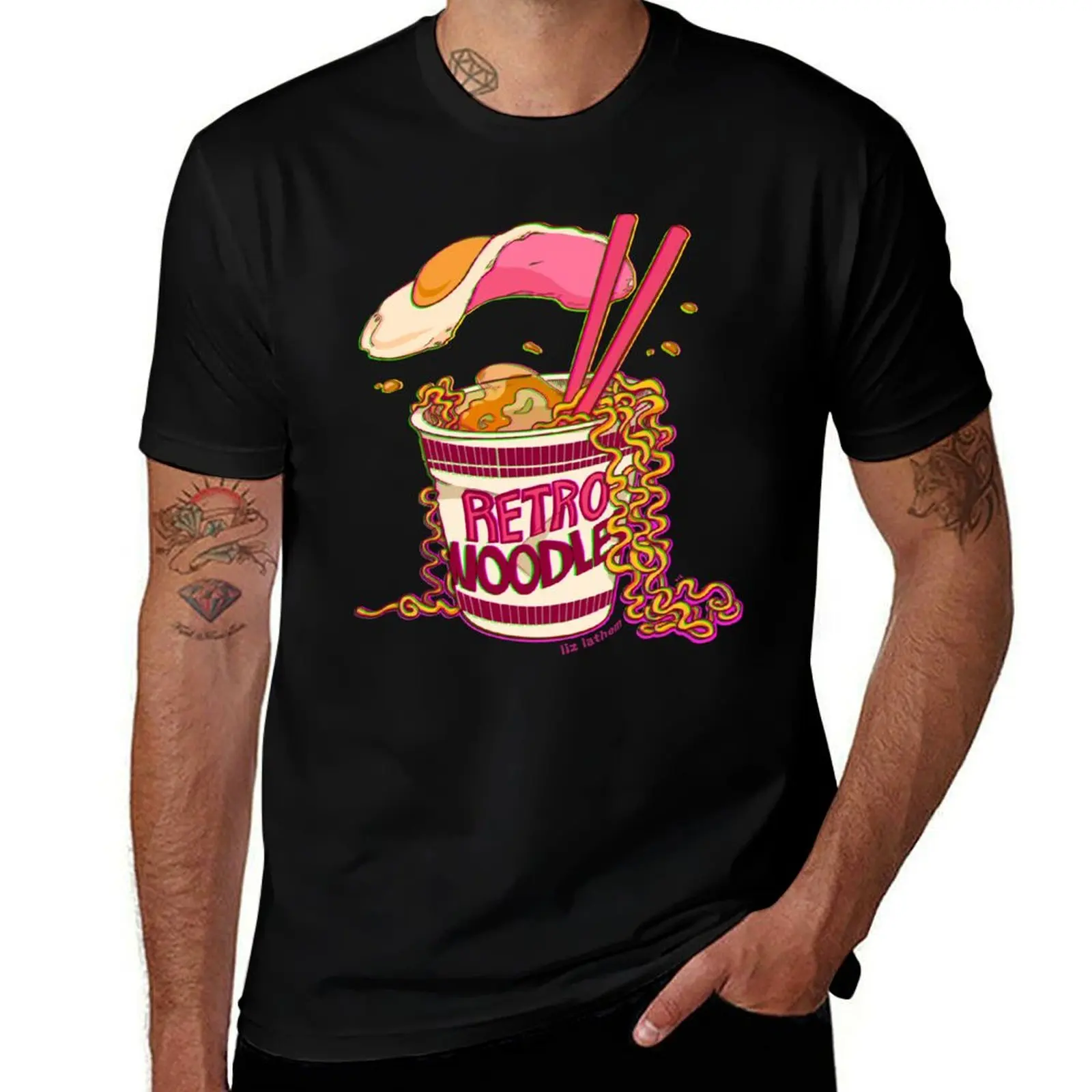 

RETRO NOODLES T-Shirt t shirts for man graphic funny funny t shirts cotton t shirts with prints T-Shirt
