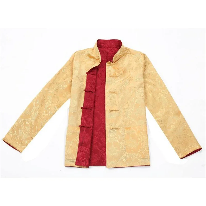 Tang Anzug traditionelle chinesische Kleidung für Männer Hemd Jacke Doppel tragen Kragen Cheong sam Top Retro Nachrichten jahr Kleidung Kung Fu