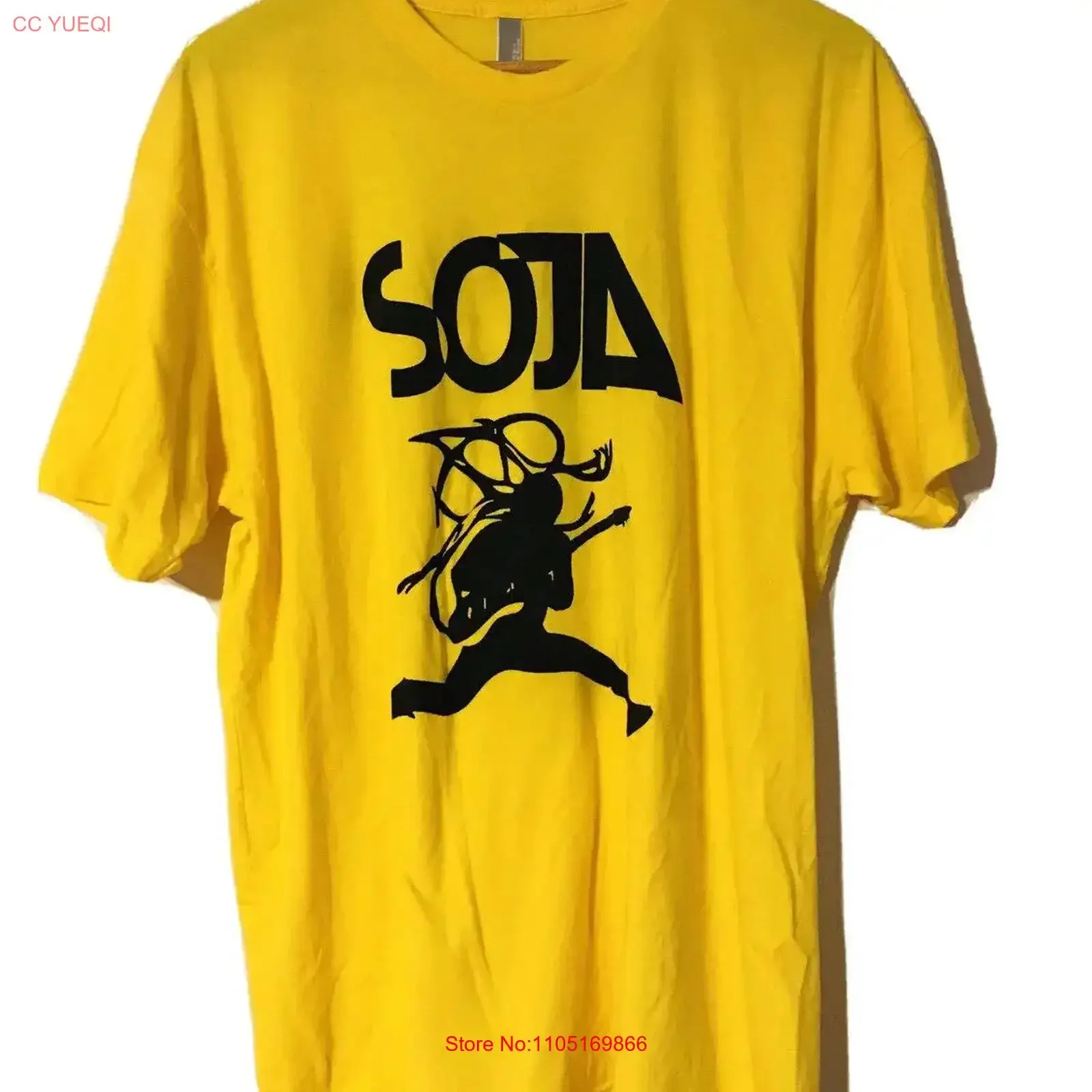 Soldados de Jah Army Reggae Rock 2XL Camiseta amarilla no cd vintage Lavado Transpirable Unisex Estirado ropa de diseñador Elegante