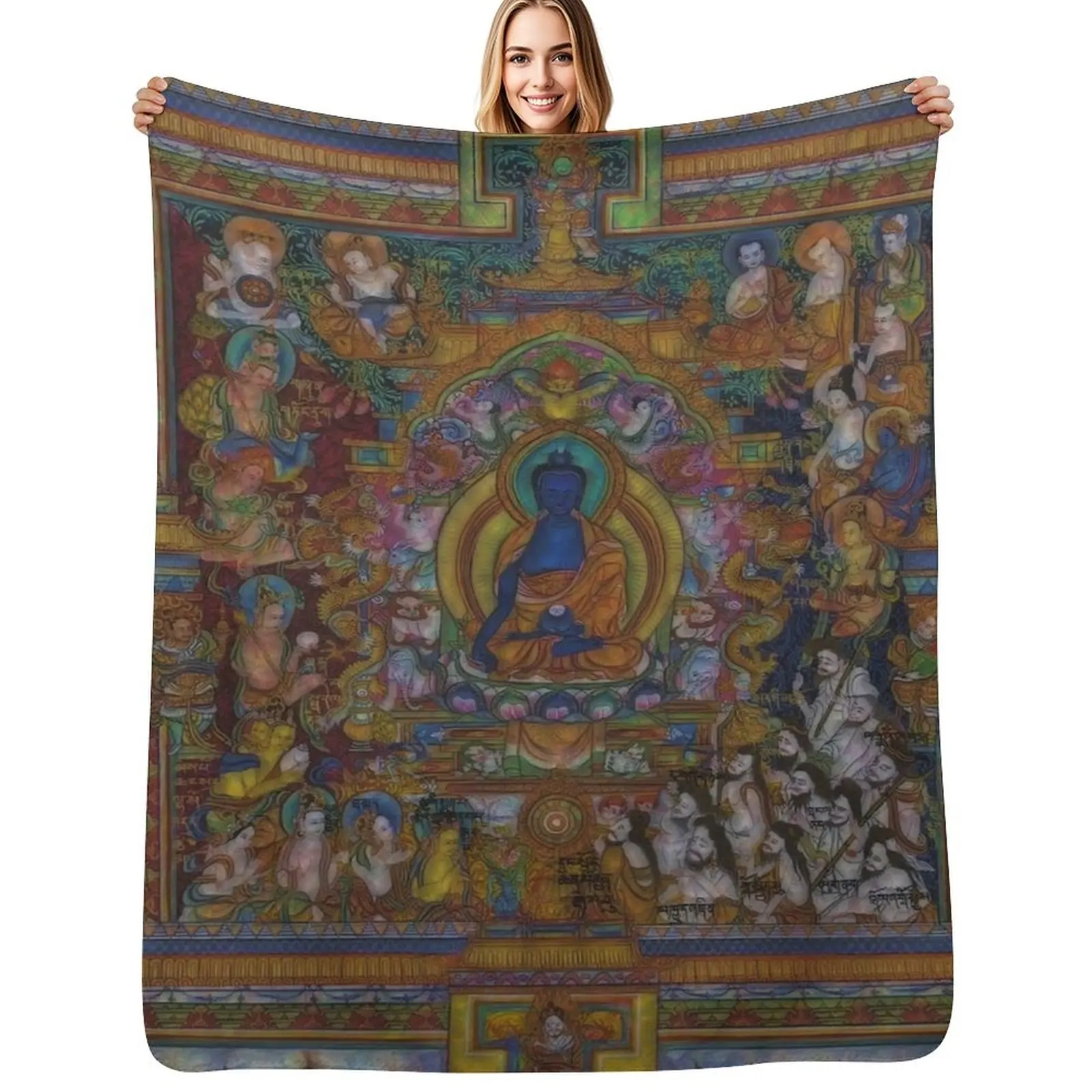 Medicine Buddha Throw Blanket anime for sofa Luxury St For Decorative Sofa Plaid Polar Blankets