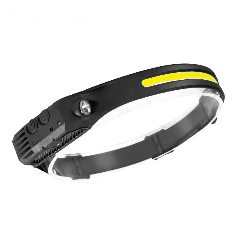 Rechargeable 10W 600LM COB LED Headlamp with Handshake Control White and Red Light Type C for Outdoor Hunting for Lithium Ion