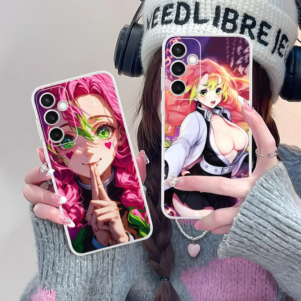 

Demon Slayer Mitsuri Phone Case for Samsung Galaxy S25 S24 S23 S22 S21Plus FE Ultra Clear Colour Protective Cover Smartphone