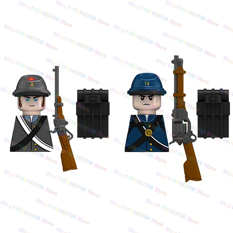 Militar áfrica soldados cavaleiros infantaria guerreiros blocos de construção coletar brinquedos modelo bonecas acessórios presentes N601-608