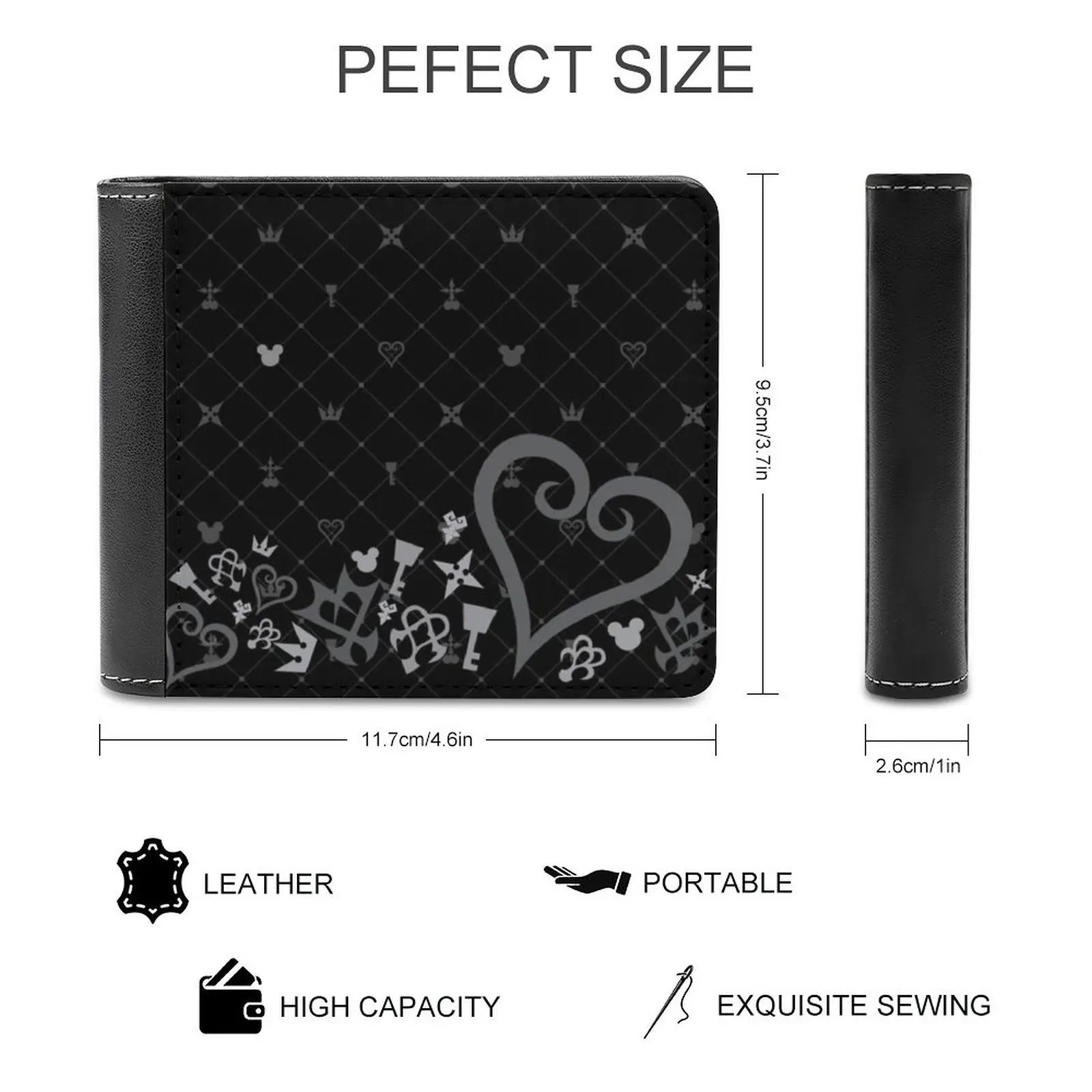 Kingdom Hearts Pattern2 Business Men Wallets Small Money Purses New Design Dollar Price Top Wallet Kh Kingdom Hearts Kingdom