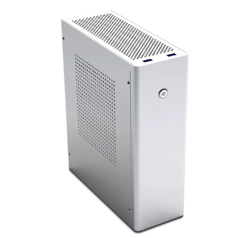 M1 All Aluminum Mini PC Case MATX ITX Motherboard Support Discrete Graphics HTPC 1U Power Supply Chassis