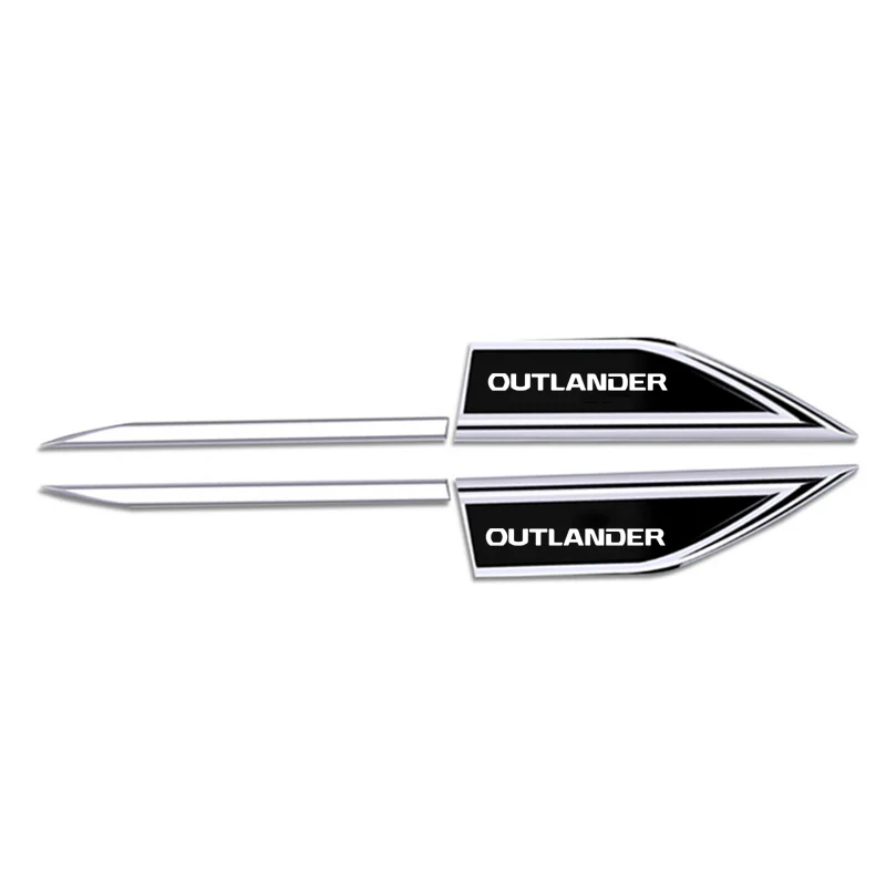 25X3CM Auto Door Fender Side Blade Badge Car Body Sticker For Mitsubishi Outlander 1 2 3 CUOW CWOW CWO 2003-2021 2012 2013 2014