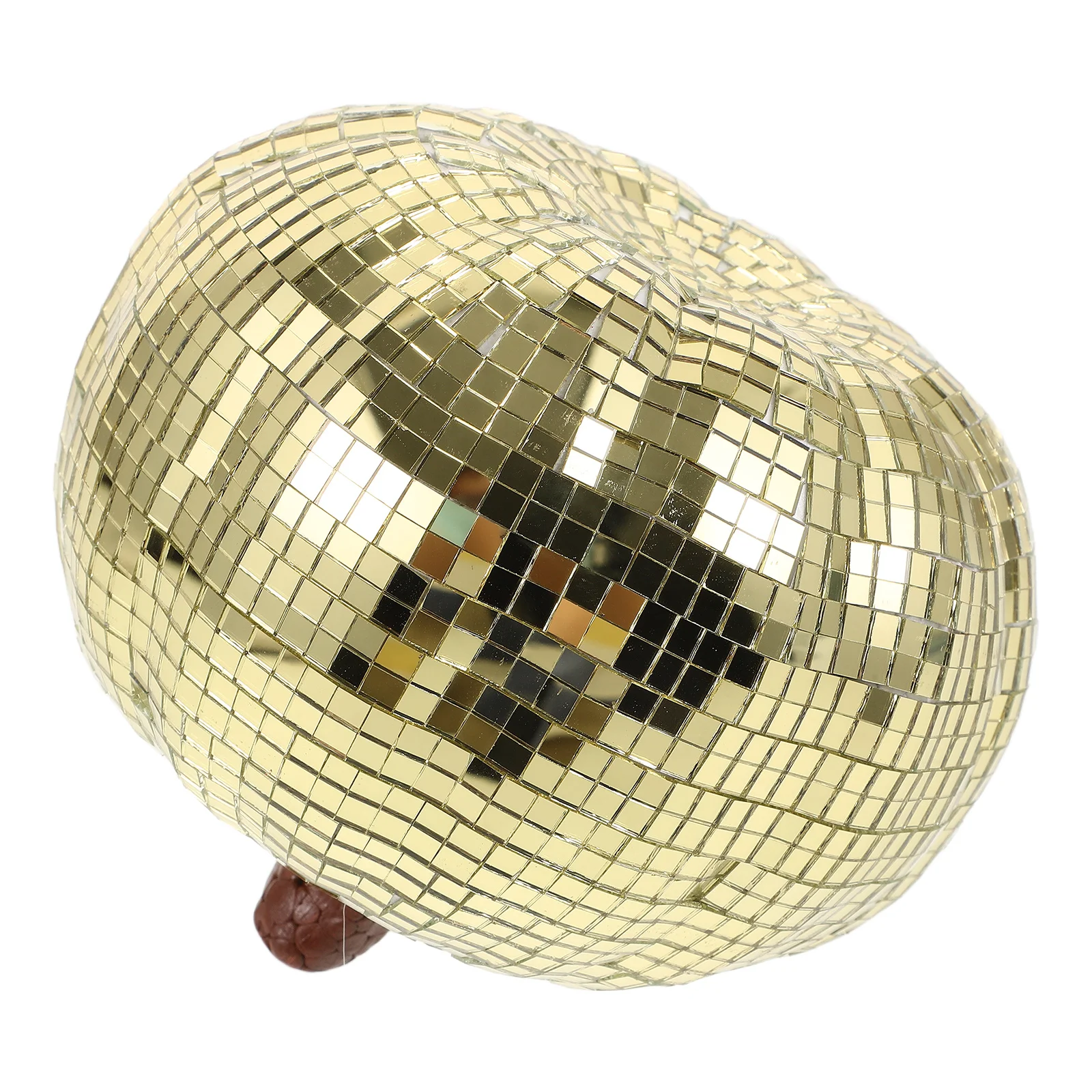 

Disco Pumpkin Ornaments 15cm Retro Decor Pumpkin Prop Mirror Surface Figurine Home Office Desk Centerpiece Halloween Gift