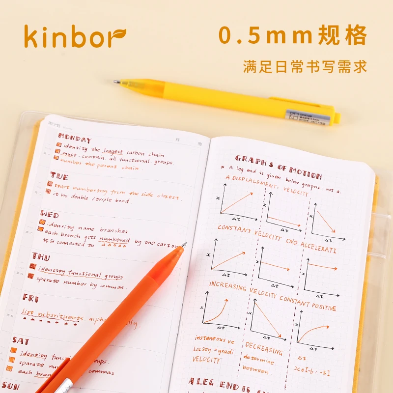 يوبين كينبور جل القلم معهد البحوث اللون خمسة حزمة انقر فوق المياه القلم 0.5 مللي متر قابلة للاستبدال المياه القائمة على قلم جاف للرسم قلم حبر جاف