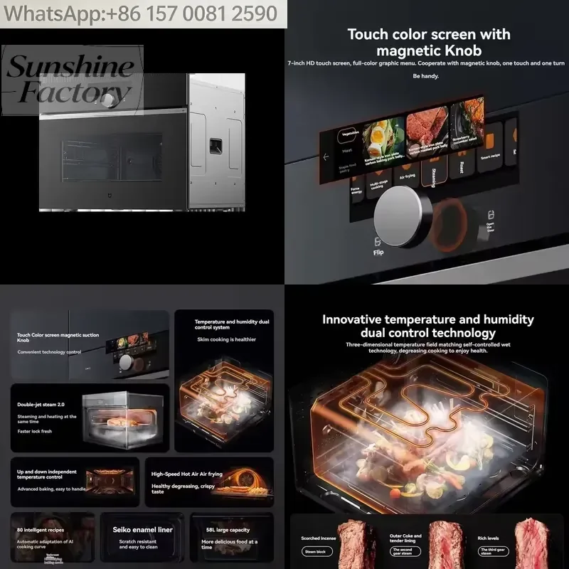 Smart Embedded Steaming and Baking All-in-one Machine P1 58L Mihome Supplier Distributor