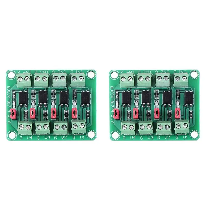 2X 817 Optocoupler 4 Channel Voltage Isolation Board Voltage Control Switching Driver Module Optical Isolation Module-Y41A