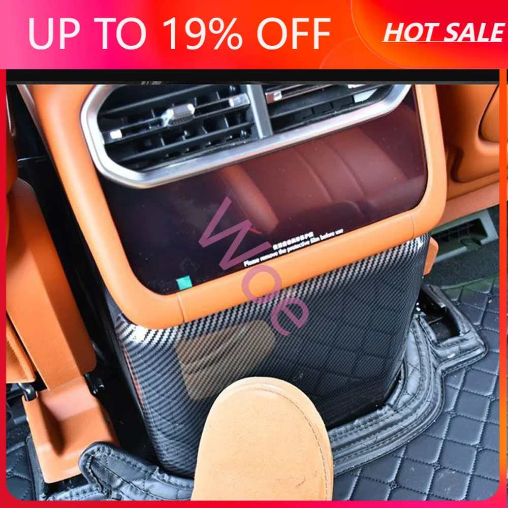 Woe For Chery Jetour G700 2025 2026 ABS Carbon Car Back Rear Air Condition outlet Vent frame sequin Panel Cover Trim Accessories