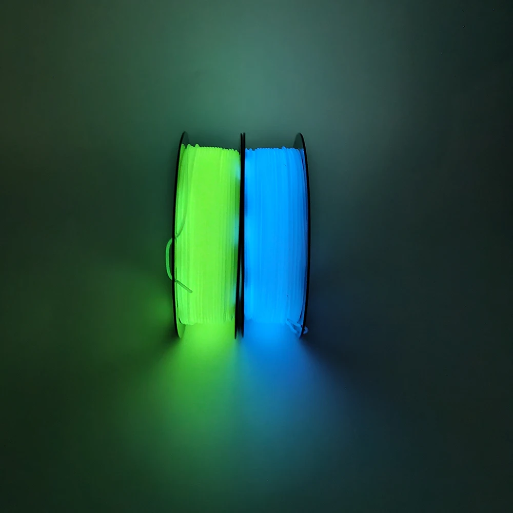 

200g/Spool 1.75mm PLA Luminous 3D Printer Filament Blue and Green Color Glow in the Dark for Most FDM Printers