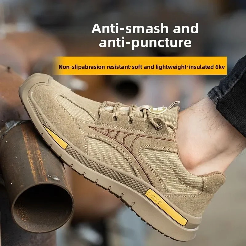 DurableLabor Protection Shoes With Anti Odor Steel Toe Caps, Anti Smashing And Anti Piercing, Work Safety Shoes With Insulation