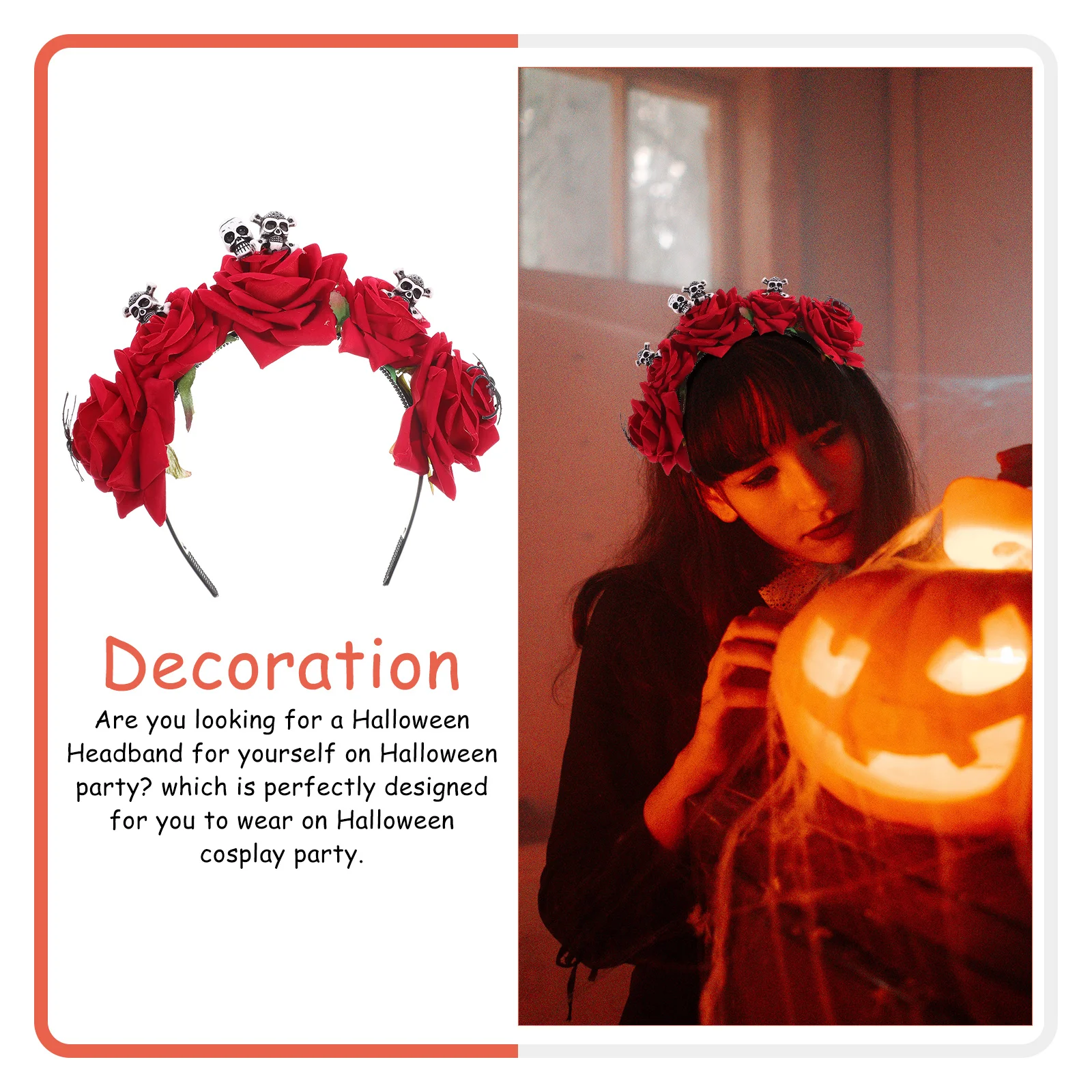 

Повязка на голову с черепом, обруч для волос на Хэллоуин, украшение в виде розового черепа, вечерние аксессуары для костюмов на Хэллоуин, принадлежности для косплея