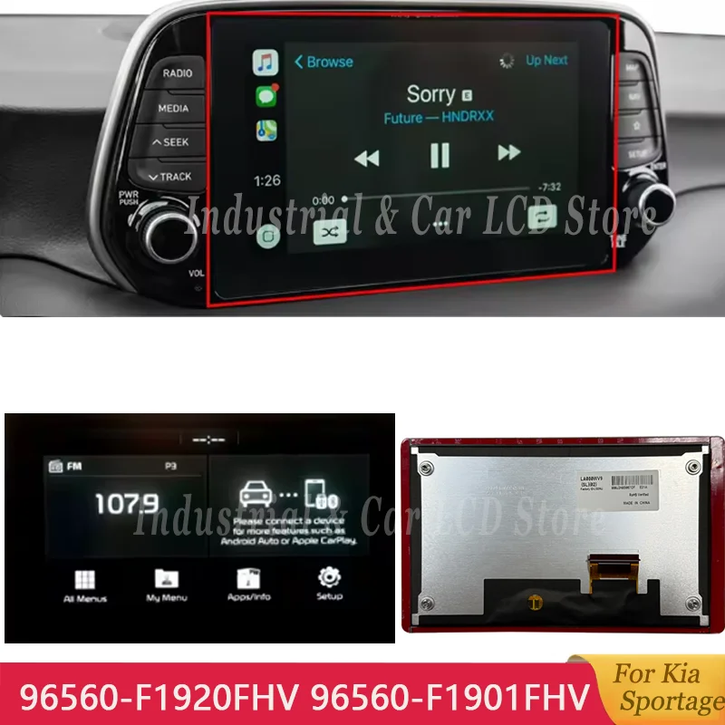 8'' inch LCD Display Touch Screen For K ia Sportage IV 4 SAT Navigation IA88612QLNG 96560-F1920FHV 96560-F1910FHV LCD Repair