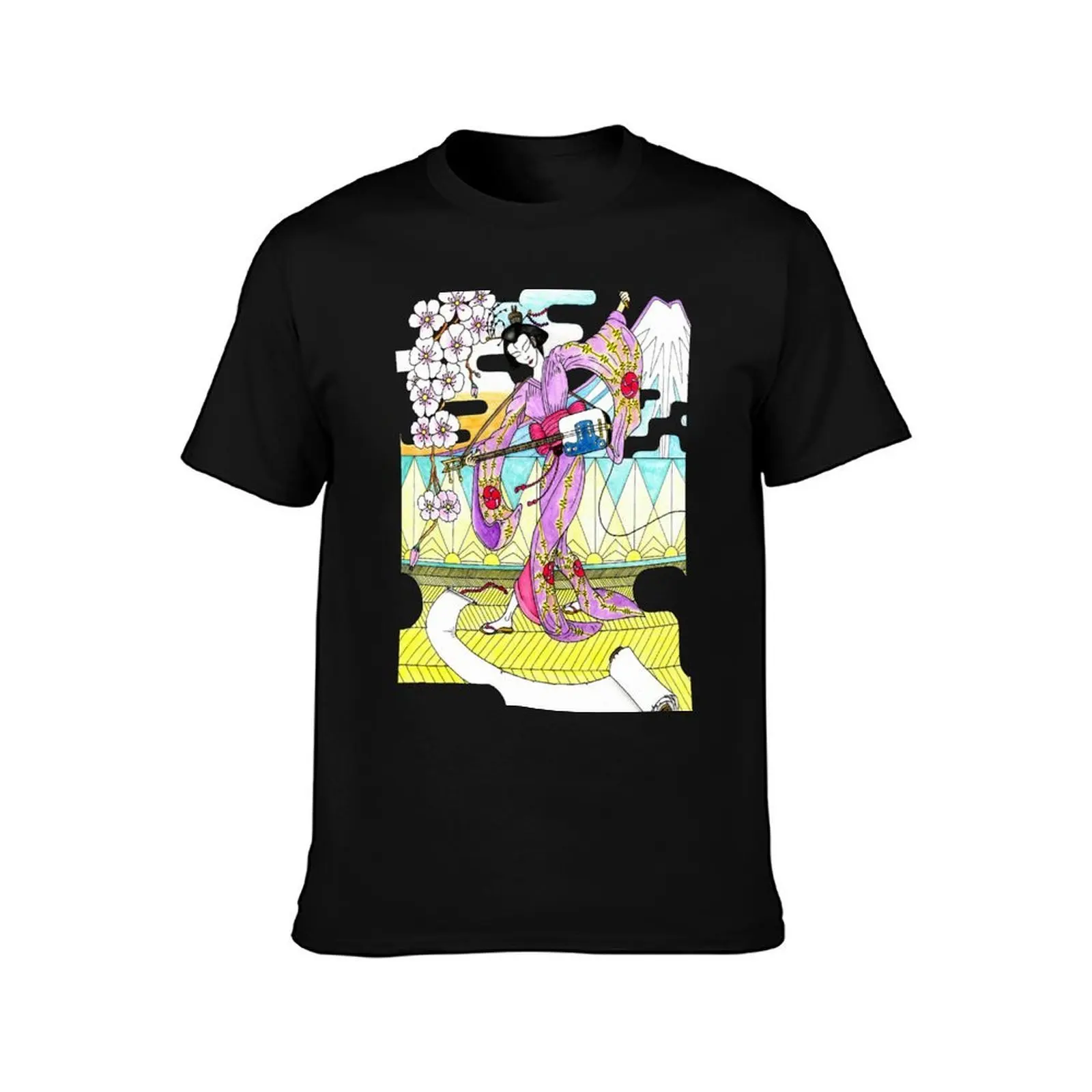 Geisha in an electric shamisen solo. T-Shirt Essential Solid Color T-Shirt