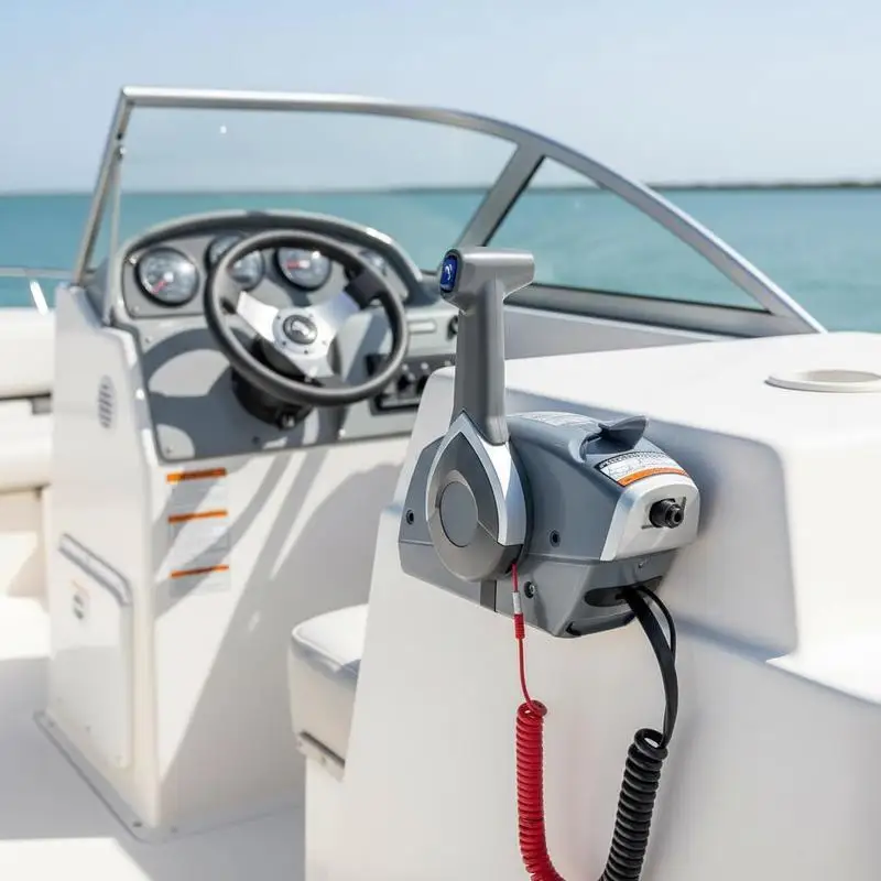 

Outboard Remote Control Box 10.6x4.1x7.7 Inch For Vessel Navigation Boat Operation Marine Steering, 5006180 Side-Mounted Design Power Trim Switch Safety Lanyard Evinrude Johnson Compatibility Single Lever Operation Top Performance Mechanical System