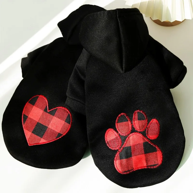 Autumn Winter Dog Hoodies Fashion Dog Clothes Cute Print Pullovers Warm Soft Cat Sweatshirt Pet Hoodies French Bulldog Clothing