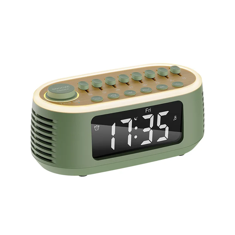 T13 2024 New Portable Professional Hifi Mini Wireless Music Sound Speaker Audio System With Led Alarm Clock for Bedroom Speakers