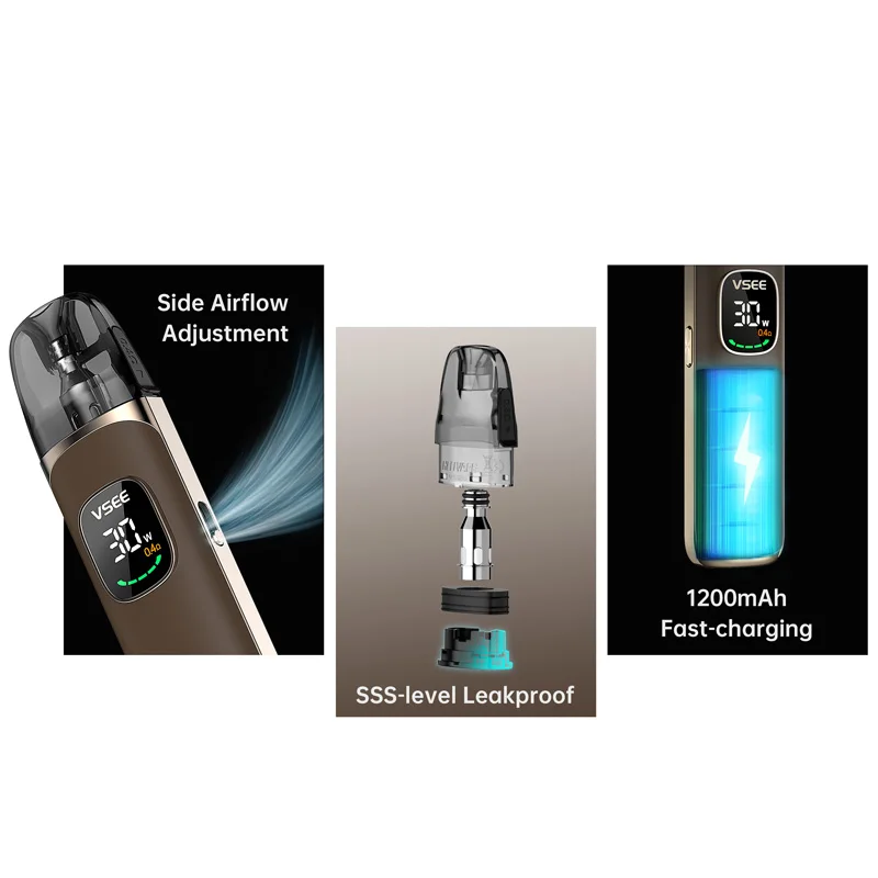 الأصلي Hellvape Vsee Now Pod Max 30 واط كيت 1200 مللي أمبير بطارية 2 مللي سعة 0.8ohm خرطوشة علوية ملء السجائر الإلكترونية