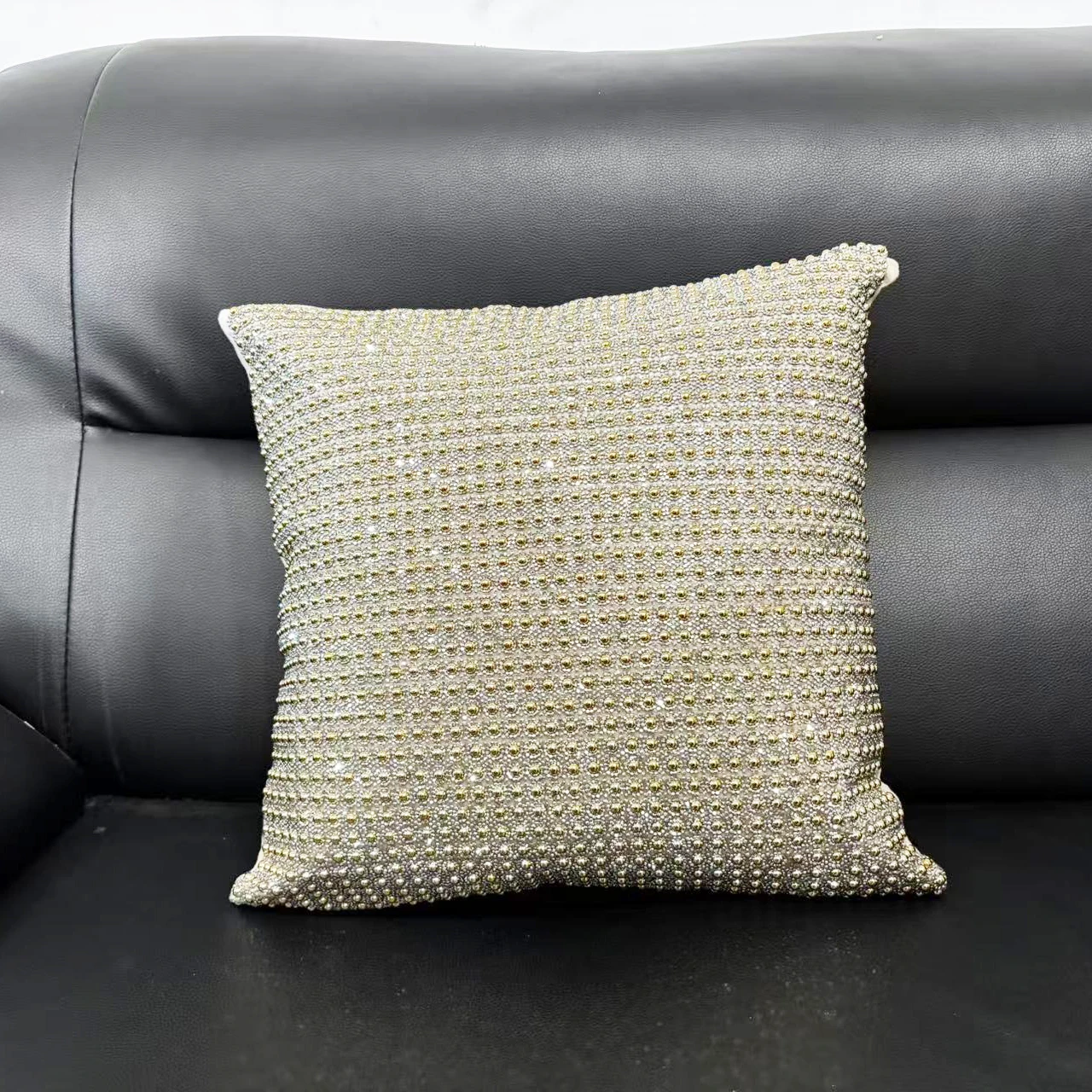 

40cm Pillow Cases Elegant Crystal Rhinestone Classic Luxury Cushion Covers for Wedding Party Sofa Decor Decorative Pillows