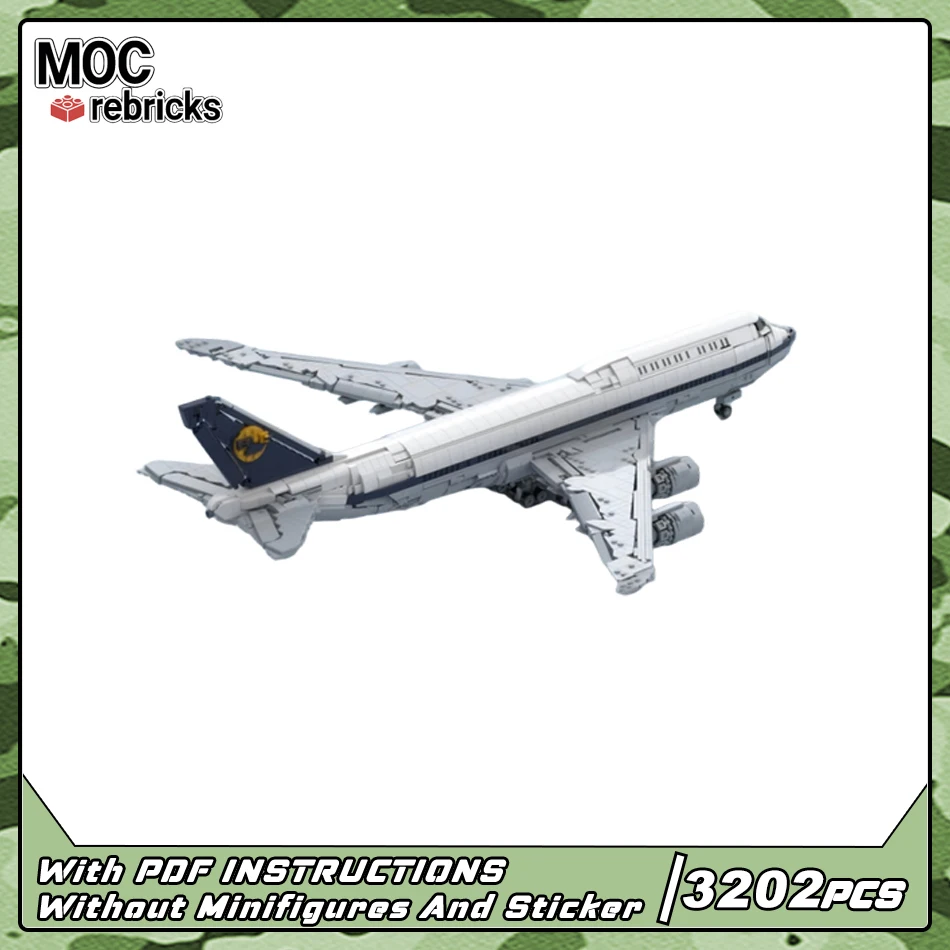 

DIY Giant 747-8 Commercial Airliner Building Blocks Set 2900+Pcs Large Aircraft Model Bricks, DIY Plane Toy Gift for Adult Boy