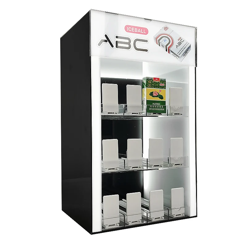 Rak Display Toko Kustom Akrilik dengan Pencahayaan