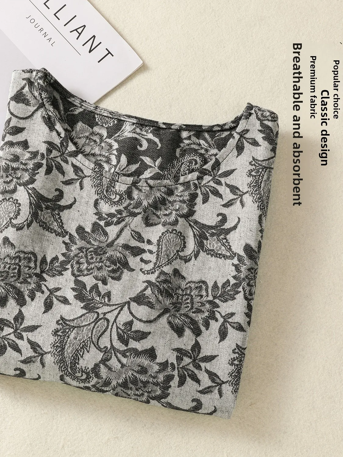 الرجعية طباعة الدانتيل المرقعة سترة كبيرة الحجم المرأة عادية مستديرة Ne Svel الجانب الشق مربوط ملابس الصيف الترفيه #3