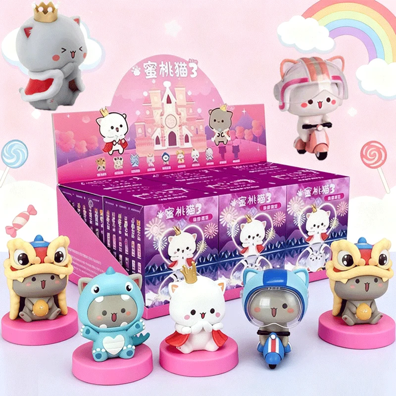 

Mitao Cat 3 Season Lucky Cat Cute Cat Blind Box Toys Surprise Figure Doll Guess Bag Mystery Home Deroc Children's Birthday Gifts