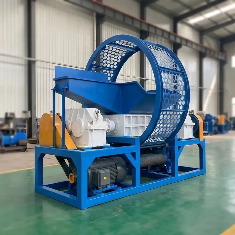High Efficiency Tire Shredder Machine Complete Tire Shredding System Rubber Recycling Line