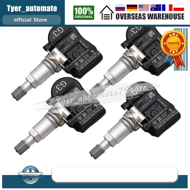 Tyre Pressure Sensors TPMS 433MHz BDMC37140 For Mazda 3 (BP) 2019-2024 B-Hatch Xev 2020-2025 CX-30 2019-2024 CX-5 (KF) 2020-2026