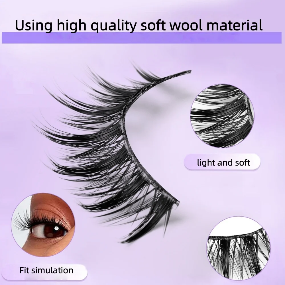 GIOIO 10 pares de cílios postiços grossos, vários estilos de produtos de maquiagem fofos e naturais adequados para mulheres e meninas