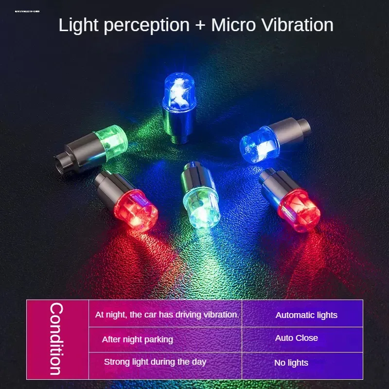 For Automobile Colorful Wind and Fire Wheel Intelligent Dual Sensing Tire Light Wheel Hub Light Wheel Arc