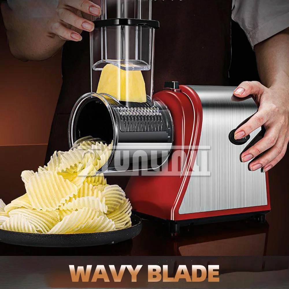 

Vegetable Cutter Electric Multifunctional For Potato Shredded Slices And Garlic Grinding