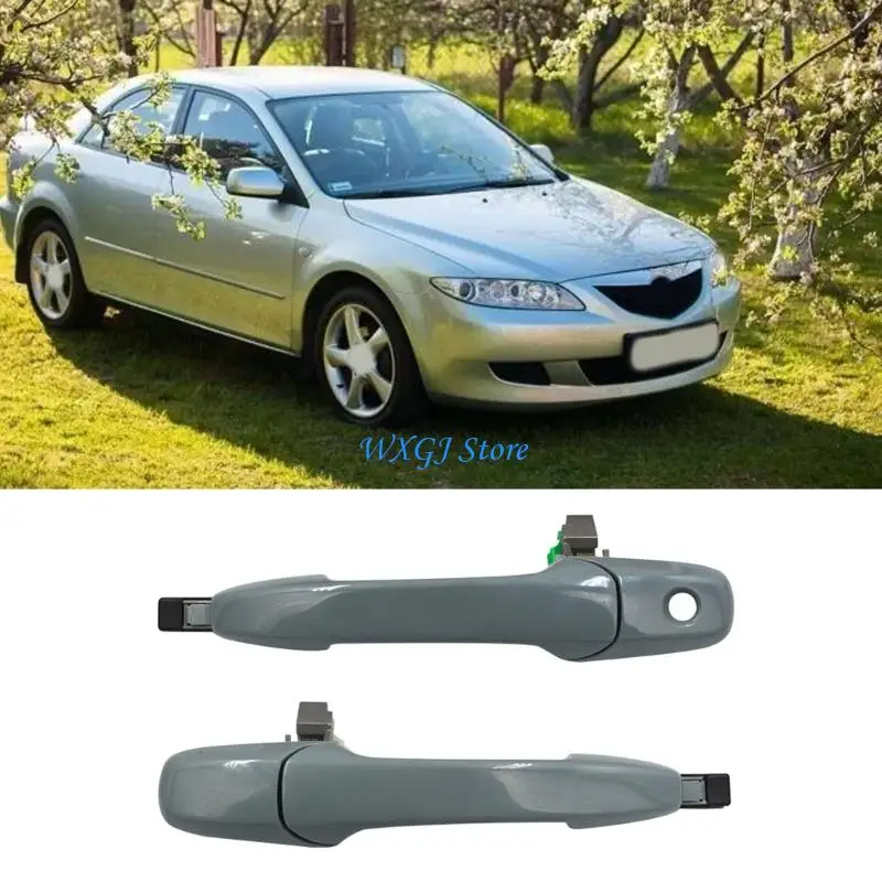 37JE Exterior Door Handle, ABS Paint Ready Single Repair GJ6A73410 for Vehicle