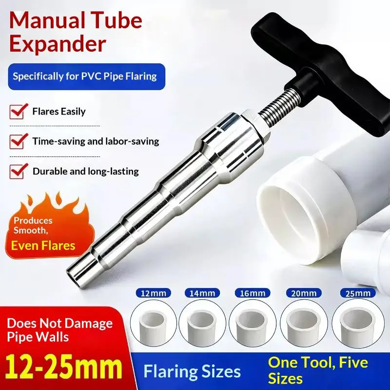1Pcs Mixed Size Manual Pipe Expander For T Handle12-25mm For Repairing Household Appliances For PVC Aluminum Plastic Pipe